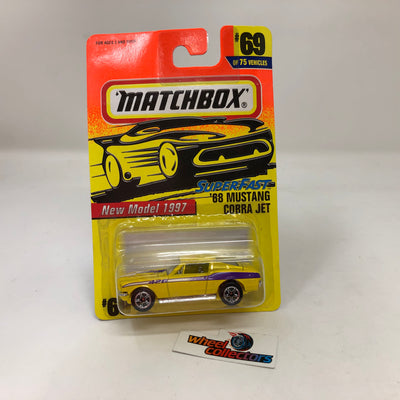 '68 Mustang Cobra Jet #69* Yellow * Matchbox Superfast Series