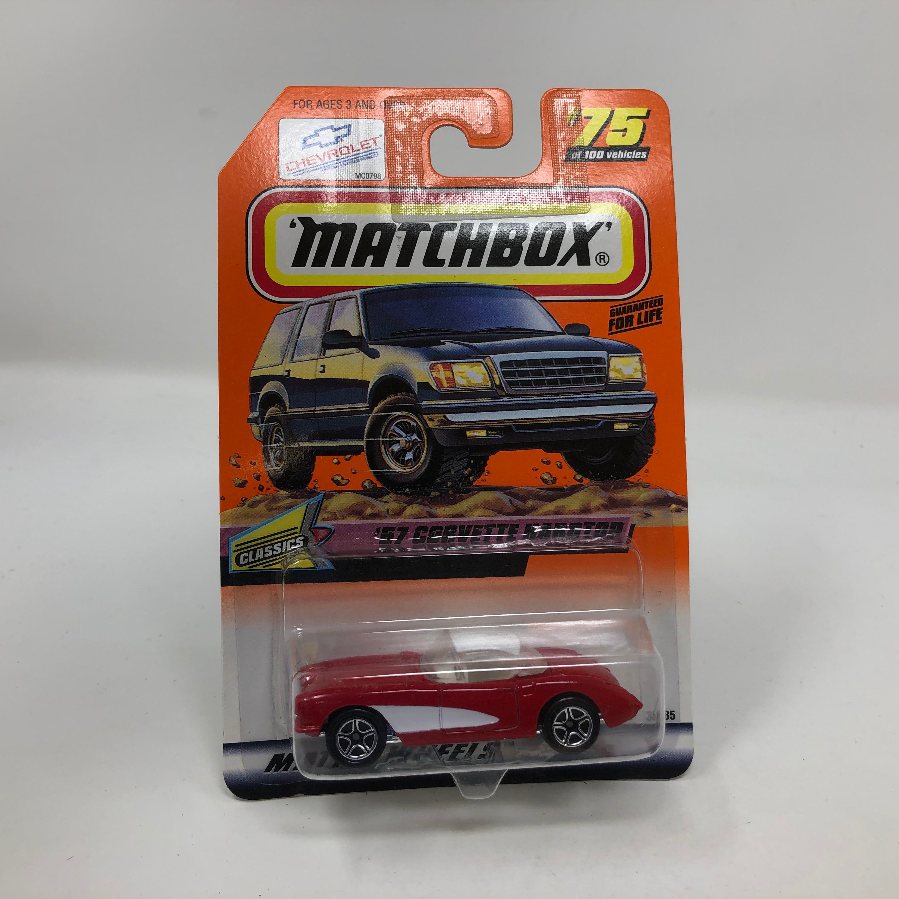 '57 Chevy Corvette Hardtop #75 * Matchbox Basic series ...