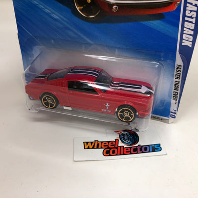 Ford Mustang Fastback #130 * RED * 2010 Hot Wheels