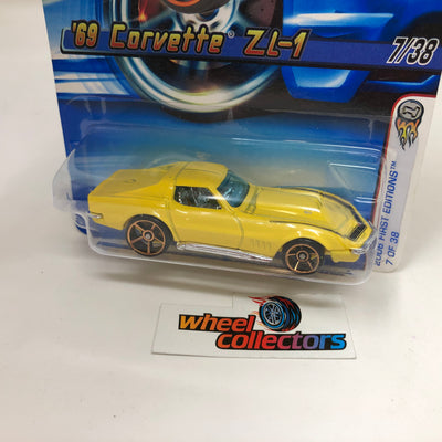 '69 Corvette ZL-1 #7 w/ FTE Rims * Yellow * 2006 Hot Wheels