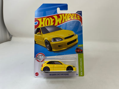 '99 Honda Civic Type R EK9 #125 * Yellow * 2022 Hot Wheels