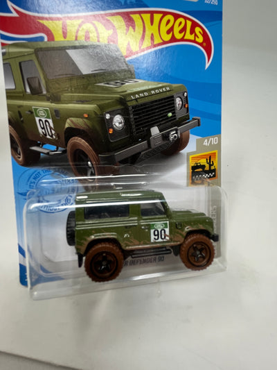 Land Rover Defender 90 #32 * Green * 2021 Hot Wheels