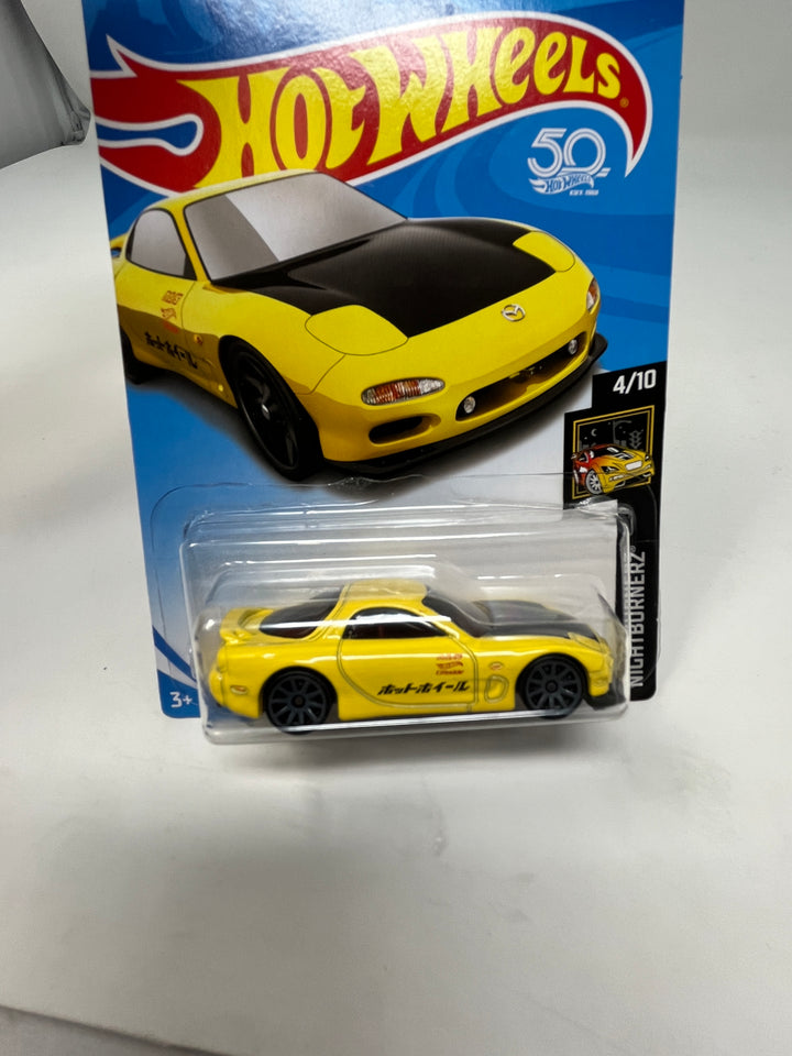Hotwheels’95 MAZDA RX-7 yellow Hot Wheels 95 Mazda RX-7 Drift Yellow #163 Mainline 2025