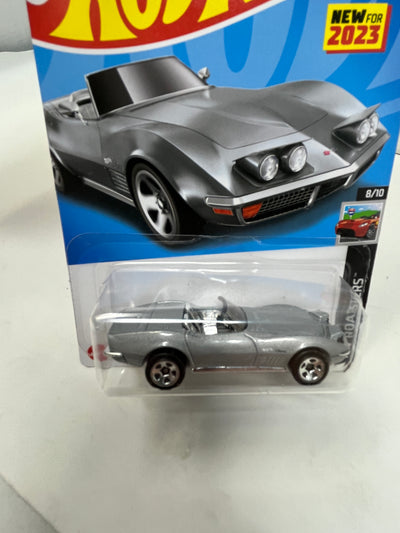 '72 Stingray Corvette Convertible #132 * Silver * 2023 Hot Wheels Basic