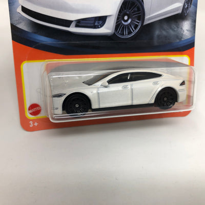 Tesla Model S #86 * White * 2023 Matchbox Case W