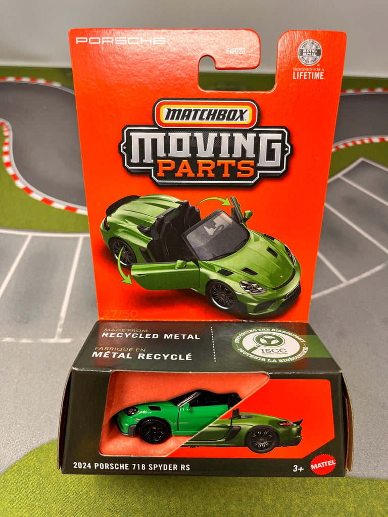 2024 Porsche 718 Spyder RS * Green * 2026 Matchbox Moving Parts