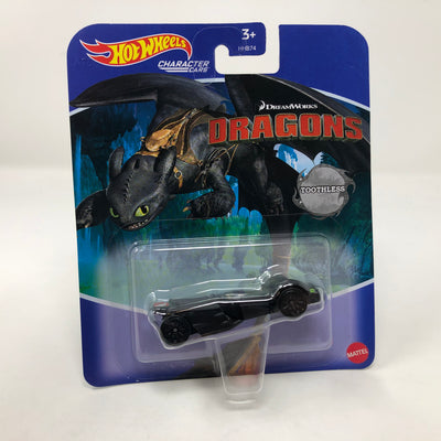 Toothless Dragons * NEW!! 2023 Hot Wheels Character Dream Works Cars Case M