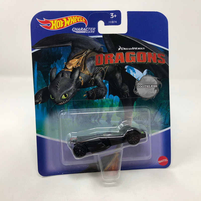 Toothless Dragons * NEW!! 2023 Hot Wheels Character Dream Works Cars Case M
