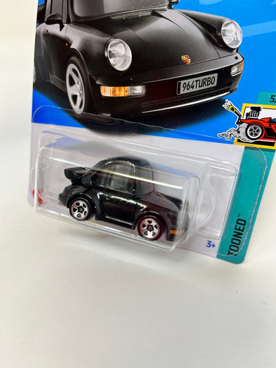 Porsche 911 Turbo 3.6 Tooned #234 * Black * 2024 Hot Wheels Basic Case A