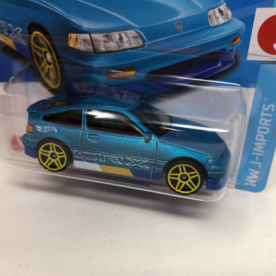 '88 Honda CR-X #148 * Blue * 2023 Hot Wheels Short Card Case P