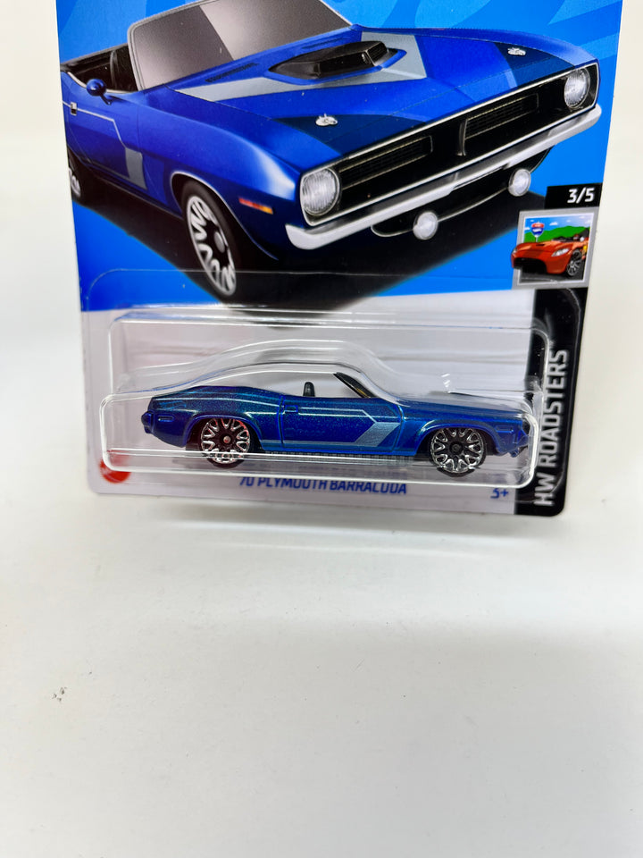 70 Plymouth Barracuda #20 * Blue * 2024 Hot Wheels Basic Case A