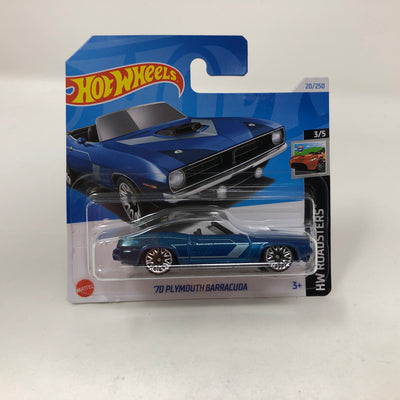 '70 Plymouth Barracuda #20 * Blue * 2024 Hot Wheels Basic Short Card Case A