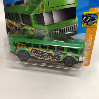 Hot Wheels High Bus #5 * Green * 2024 Hot Wheels Basic Short Card Case A