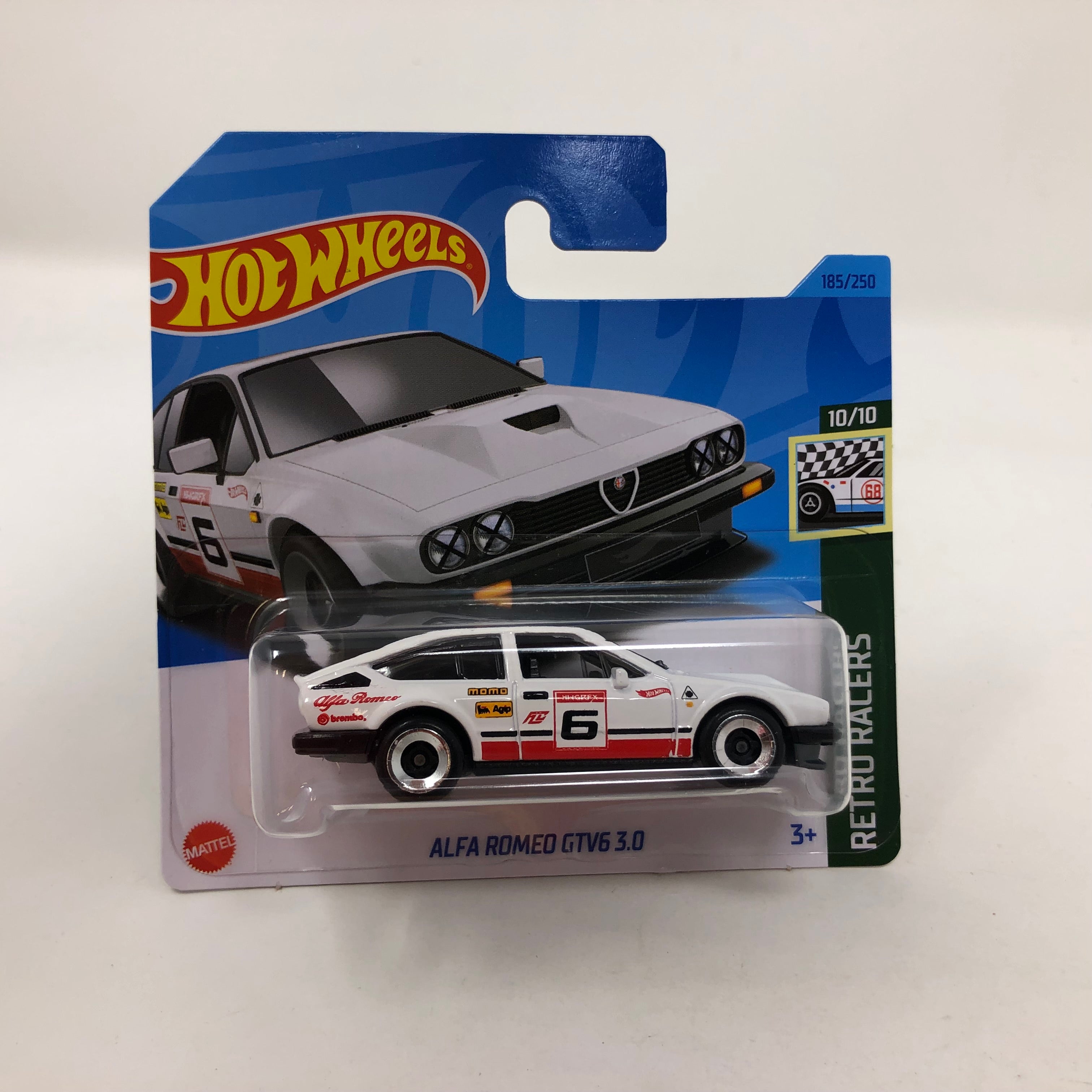 Alfa Romeo GTV6 3.0 #185 * White * 2024 Hot Wheels Basic Short Card Ca ...