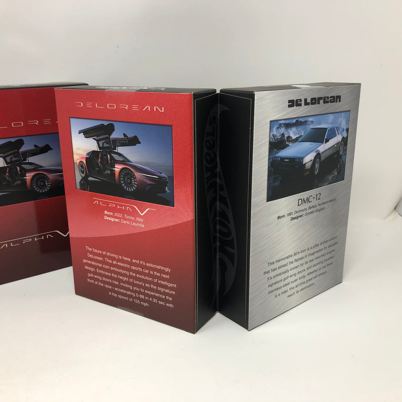 Delorean DMC-12 & Alpha 5 * Hot Wheels Mattel Creations RLC