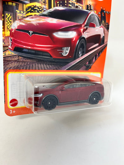 Tesla Model X #18 * Burgundy * 2024 Matchbox Case B