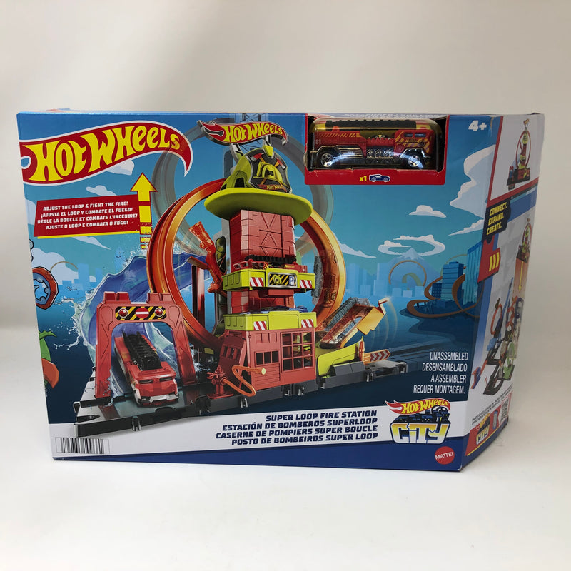 Super Loop Fire Station Hot Wheels City Track Pack