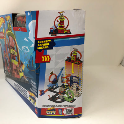 Super Loop Fire Station * Hot Wheels City Track Pack