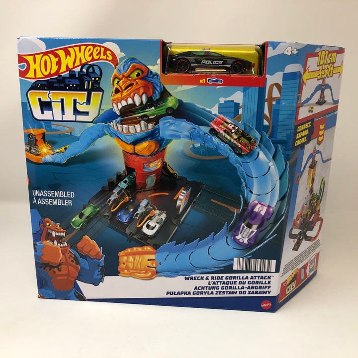 Wreck & Ride Gorilla Attack * Hot Wheels City Track Pack