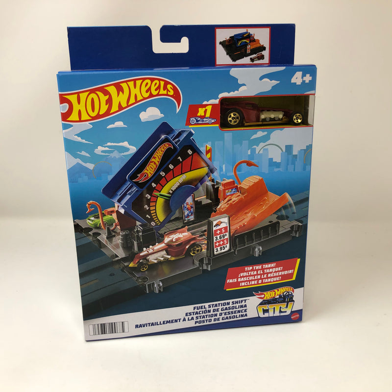 Hot Wheels Track Set, Gator Pizza Place & 1 Toy Car