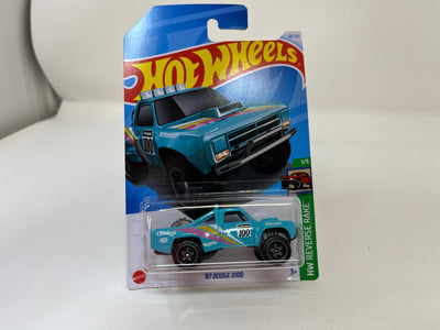 '87 Dodge D100 #38 * Teal * 2024 Hot Wheels Case H