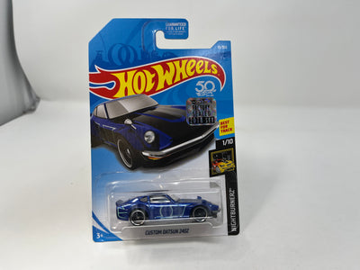 Custom Datsun 240Z #15 * Blue * 2017 Hot Wheels w/ Factory Holo