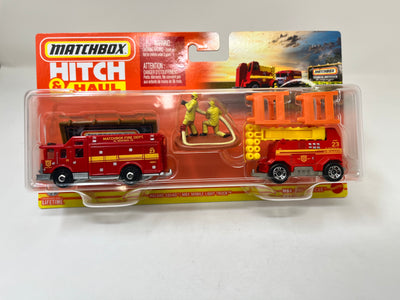Hazard Squad & Mobile Light Truck Fire Rescue * 2023 Matchbox Hitch & Haul NEW! Case H