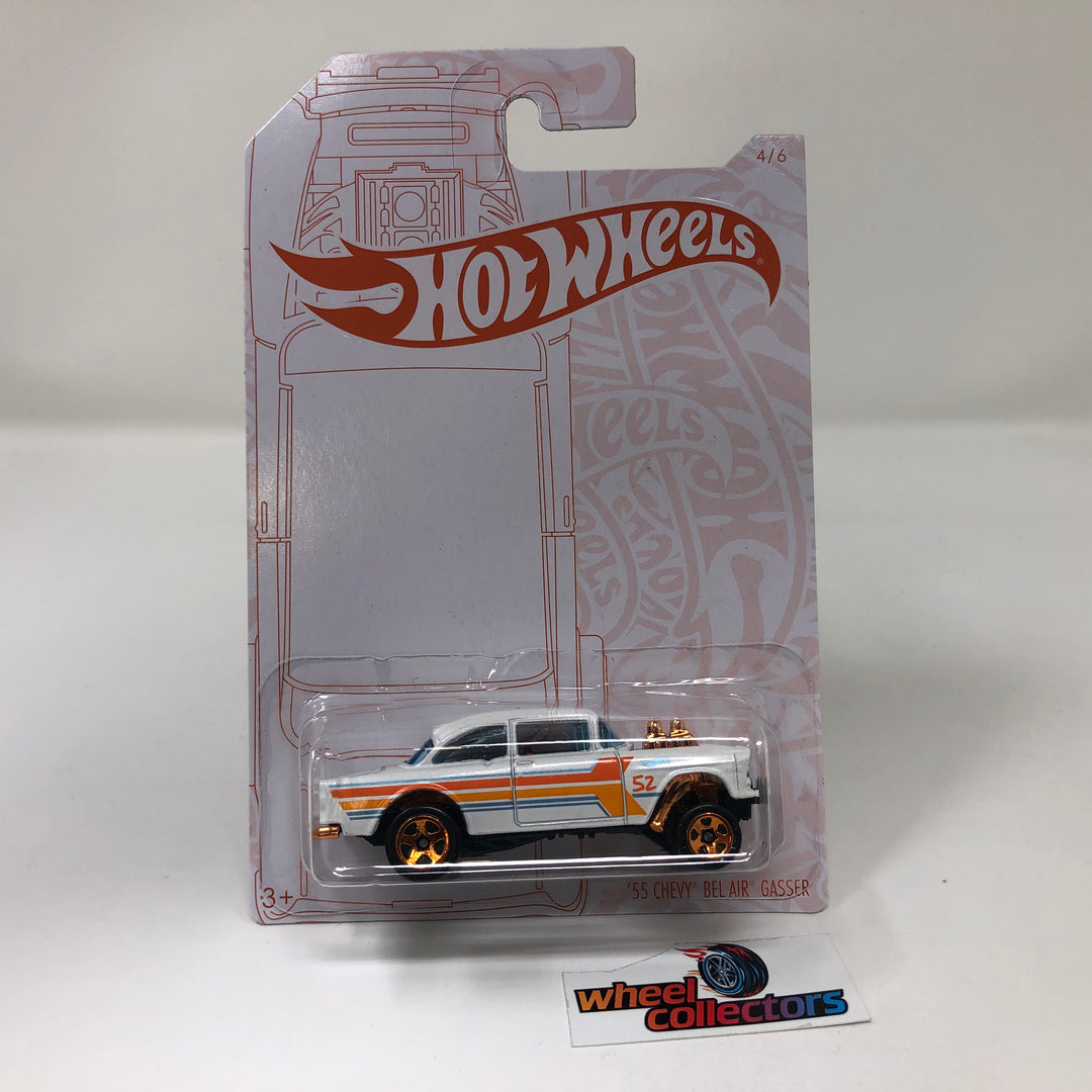 55 Chevy Bel Air Gasser * Hot Wheels 52nd Anniversary Pearl & Chrome –  Wheelcollectors LLC