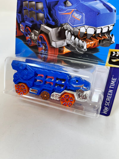 Ultimate T-Rex Transporter #55 * Blue * 2024 Hot Wheels Basic Case C