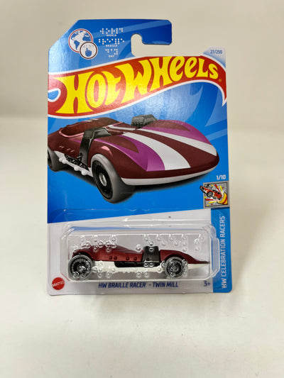 Braille Racer Twin Mill #27 * Red * 2024 Hot Wheels Basic Case C