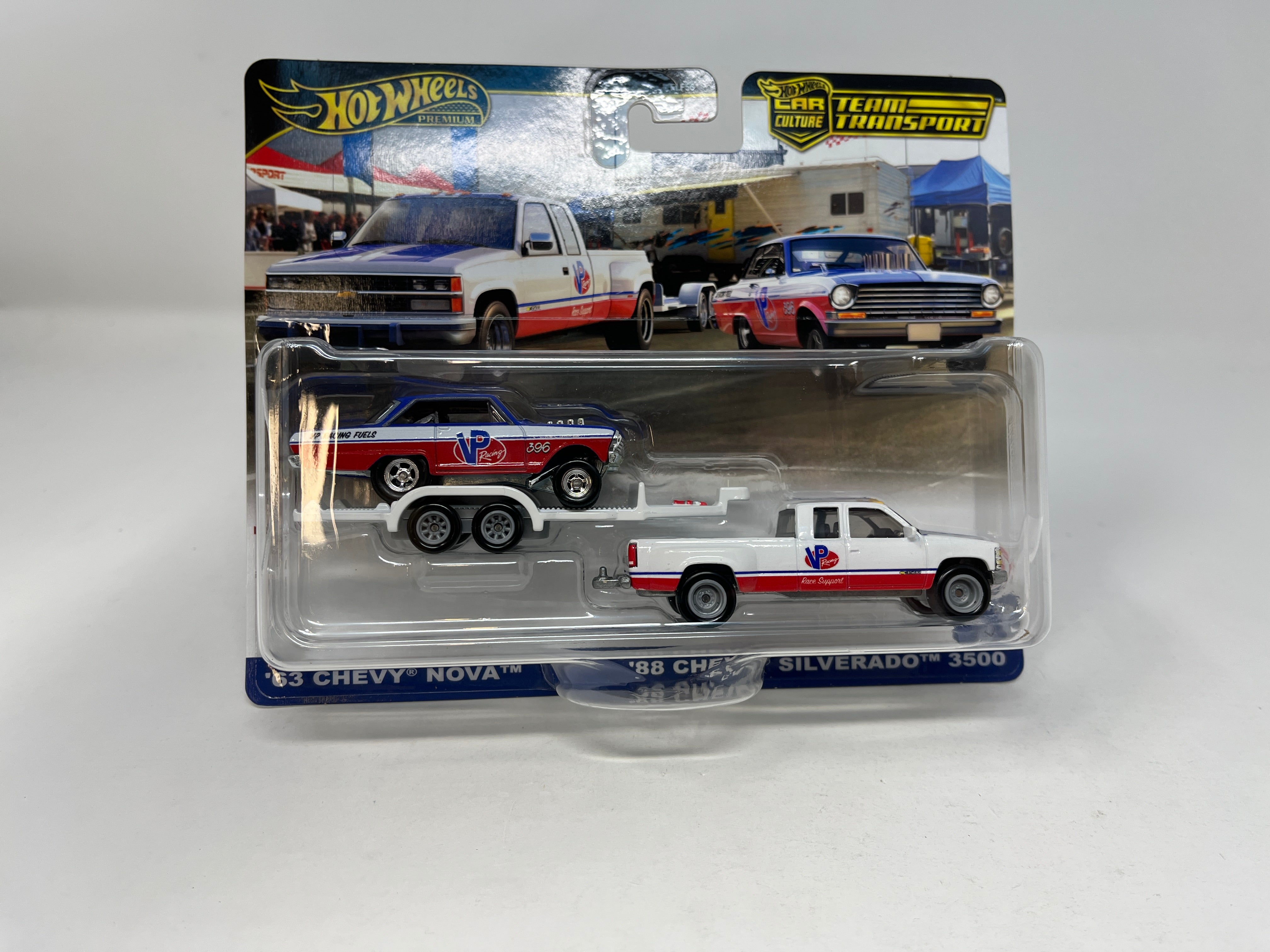 '88 Chevy Silverado 3500 & '63 Nova * 2024 Hot Wheels Team Transport C ...