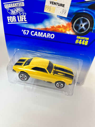 '67 Camaro #448 * Yellow w/ 5sp Rims * Hot Wheels Blue Card