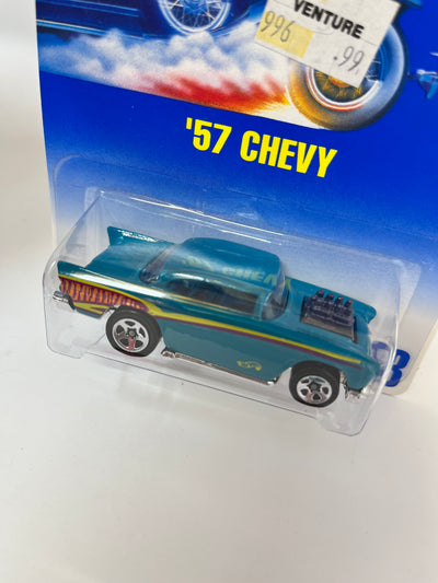 '57 Chevy #213 * Teal w/ 5sp Rims * Hot Wheels Blue Card