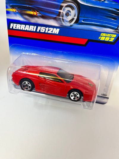 Ferrrari F512M #992 * Red w/ 5sp Rims * 1998 Hot Wheels