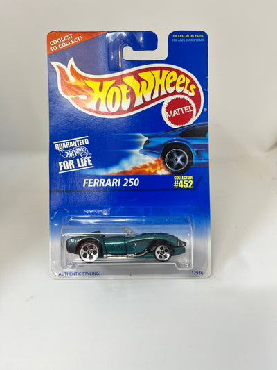 Ferrari 250 #452 * Green * Hot Wheels Blue Card