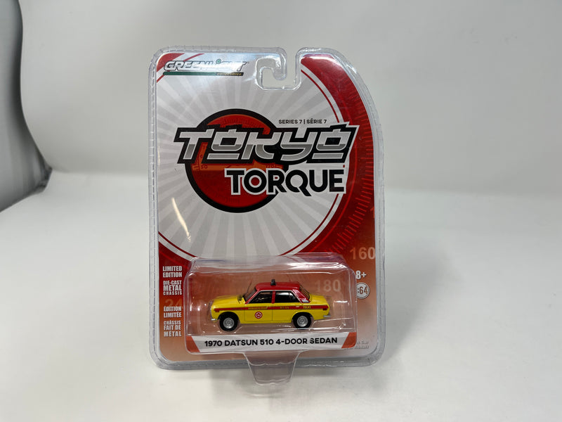 1970 Datsun 510 Sedan * Yellow * Greenlight Tokyo Torque