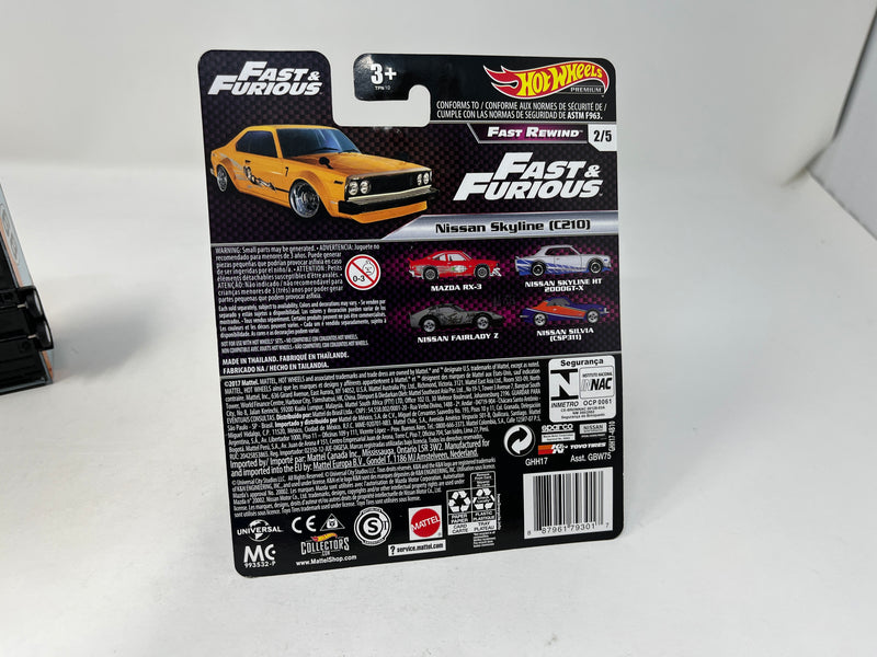 Nissan Skyline C210 * Yellow * Hot Wheels Fast & Furious Fast Rewind