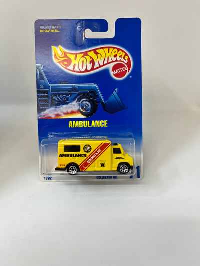 Ambulance #71 * Yellow * Hot Wheels Blue Card
