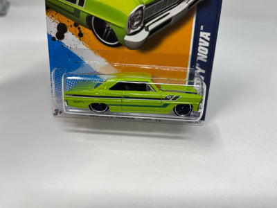 '66 Chevy Nova #106 * GREEN Walmart Only * 2012 Hot Wheels