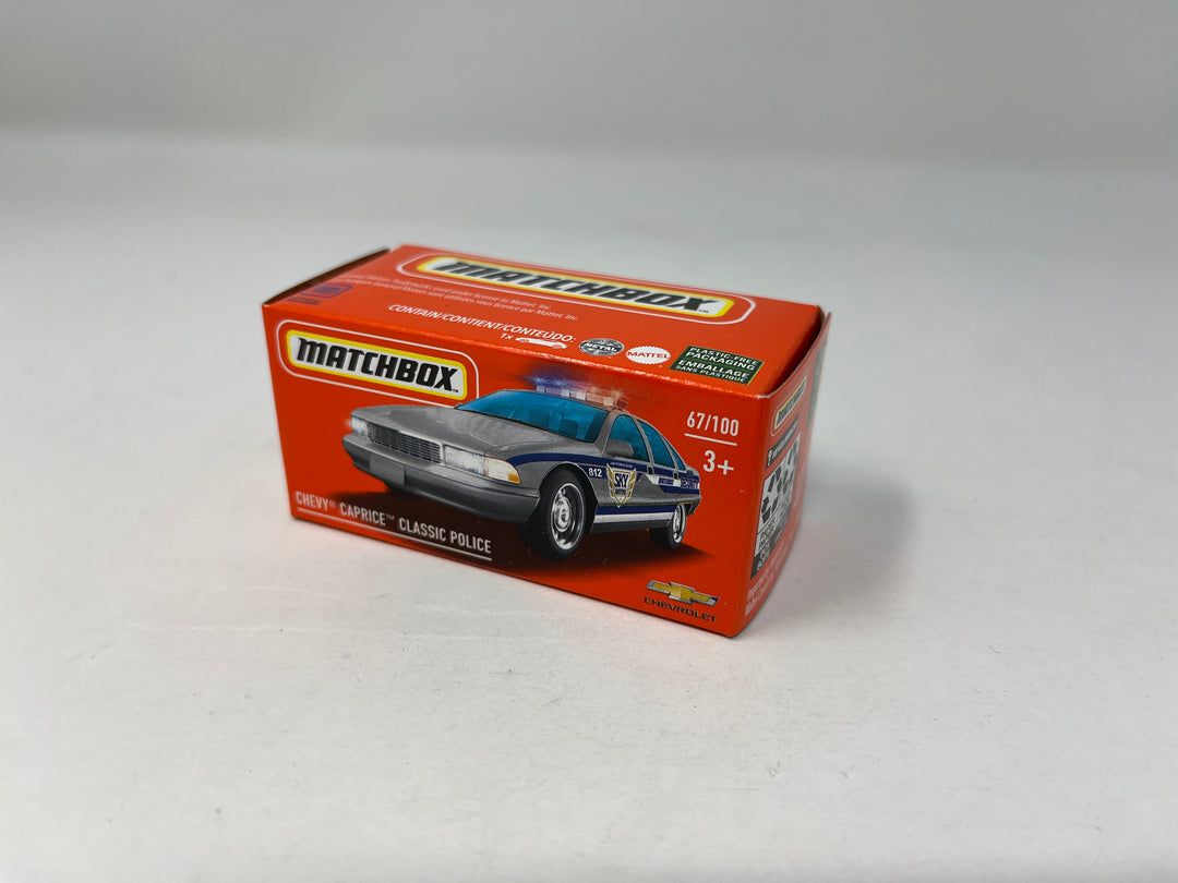 Matchbox County Rescue Chevy Caprice Classic Police Car - 1:64 Scale Diecast, Yellow (3/6)