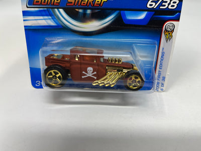 Bone Shaker #6 * 2006 Hot Wheels * BROWN w/ 5sp gold Rims