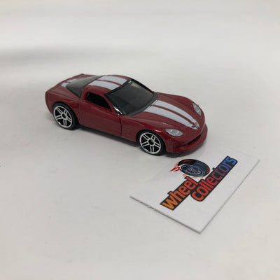 Chevy Corvette C6 * RED * Hot Wheels 1:64 scale Loose Diecast