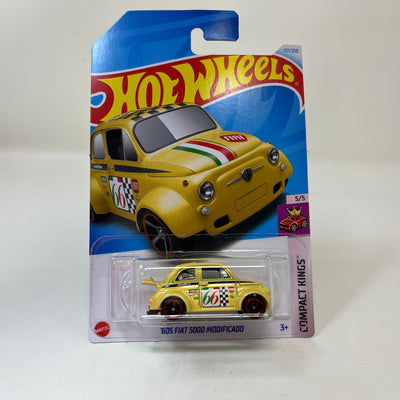 '60's Fiat Modificado #117 * Yellow * 2024 Hot Wheels Basic Case E