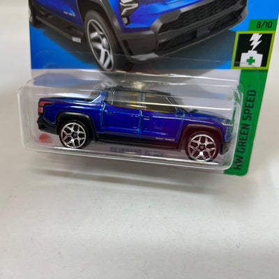 Chevy Silverado EV RST #110 * BLUE * 2024 Hot Wheels Basic Case E