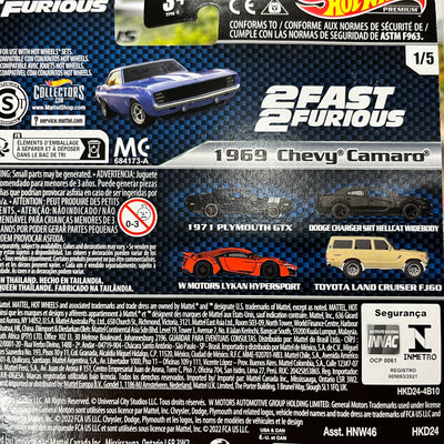 Complete 5 Car Set * Case B * 2023 Hot Wheels  Fast & Furious Retro Entertainment