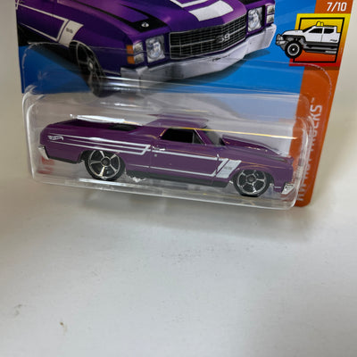 '71 El Camino #132 * Purple * 2024 Hot Wheels Case G Short Card