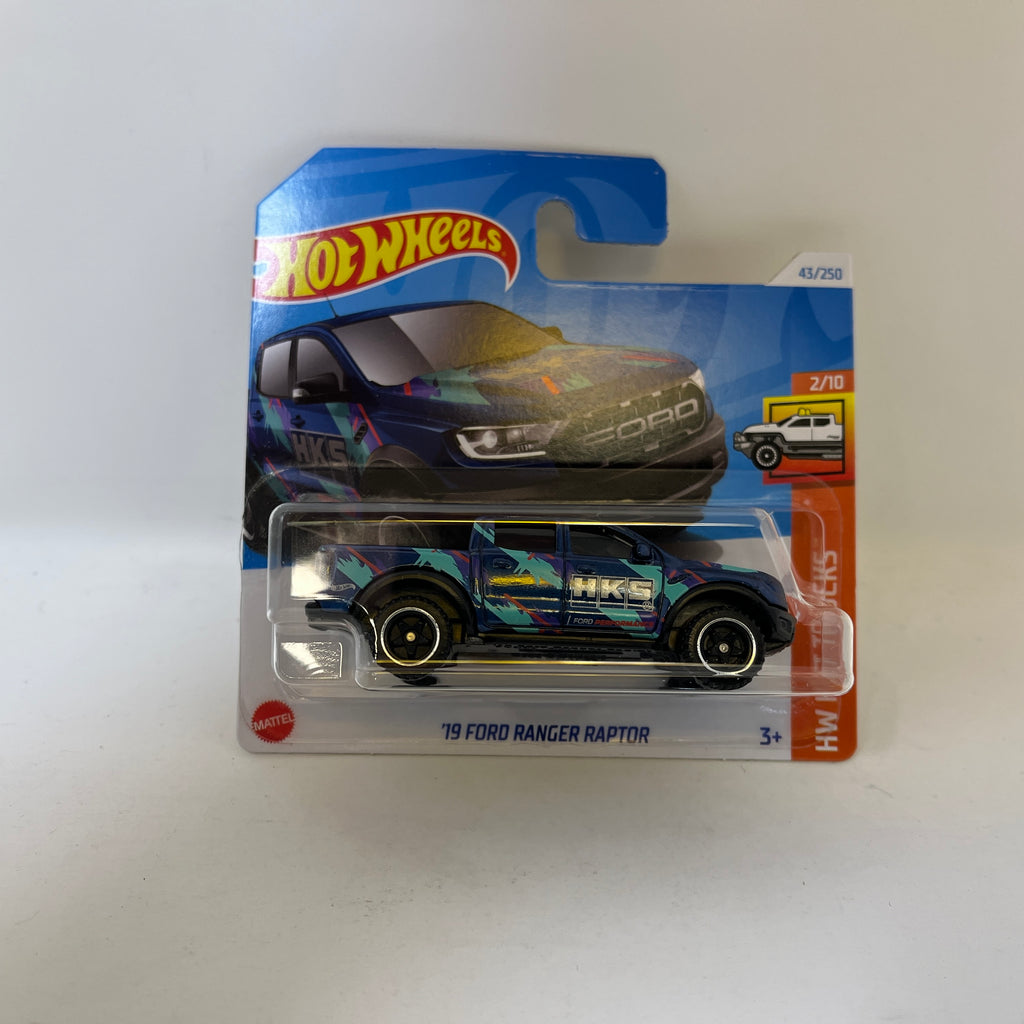 19 Ford Ranger Raptor 43 Blue 2024 Hot Wheels Case G Short Card Wheelcollectors LLC