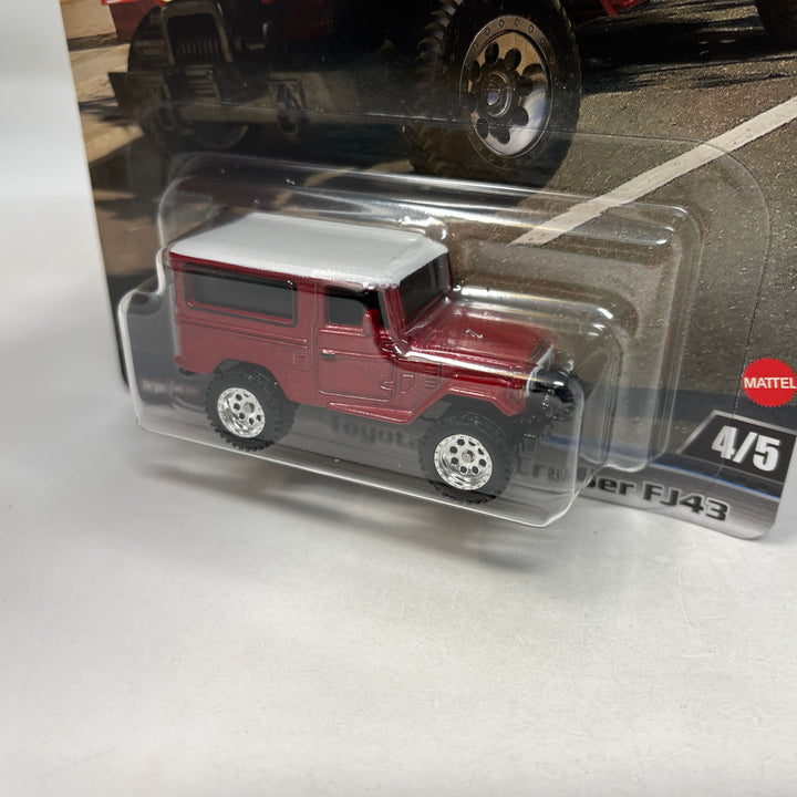 【まとめ買い】 Cruiser Land Toyota FJ43 Premium Wheels Hot 2024 * RED * ミニカー