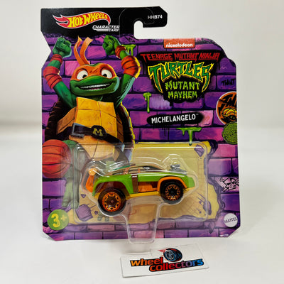 Michelangelo * 2023 Hot Wheels Character Cars Teenage Mutant Turtles Mayhem