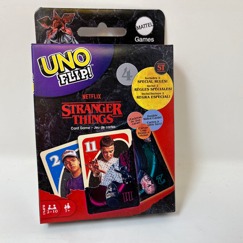 UNO Flip!  Stranger Things Netflix Card Game Mattel Games